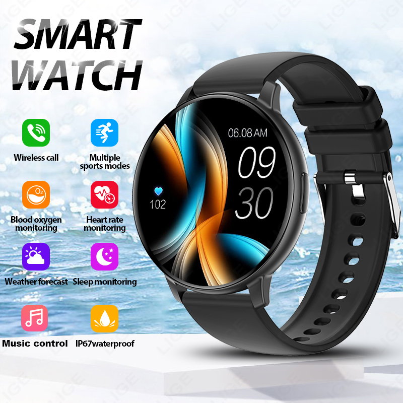LIGE New 1.43 inches Bluetooth - Watches Ladies Smartwatch 评论和价格