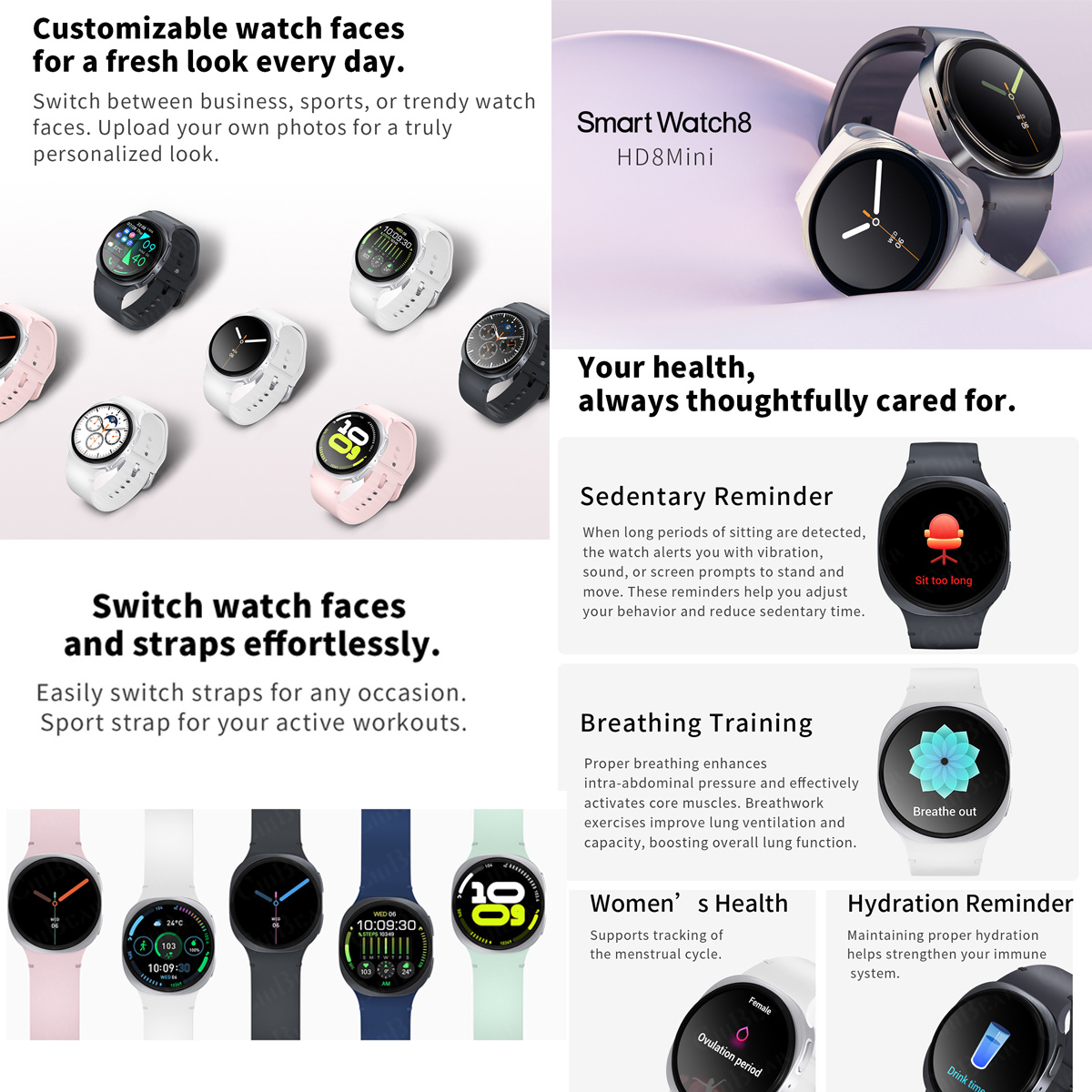 2026 New Watches 8 Mini GPS Tr - Smartwatch Watches For Women With Gps 评论和价格