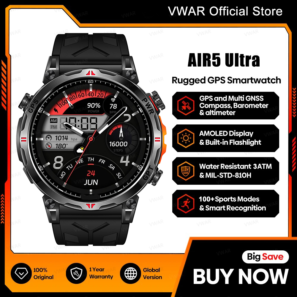 2025 New VWAR GPS Smartwatch 1 - Watch Vs Smartwatch 评论和价格