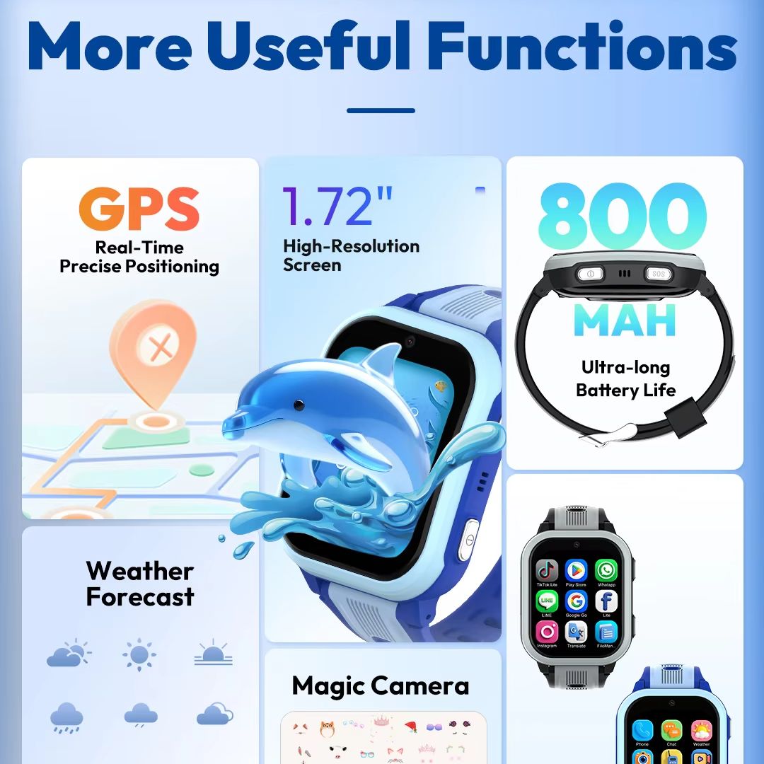 Wonlex 4G Kids Smart Watch KT4 - Smartwatch Watches For Kids With Gps 评论和价格