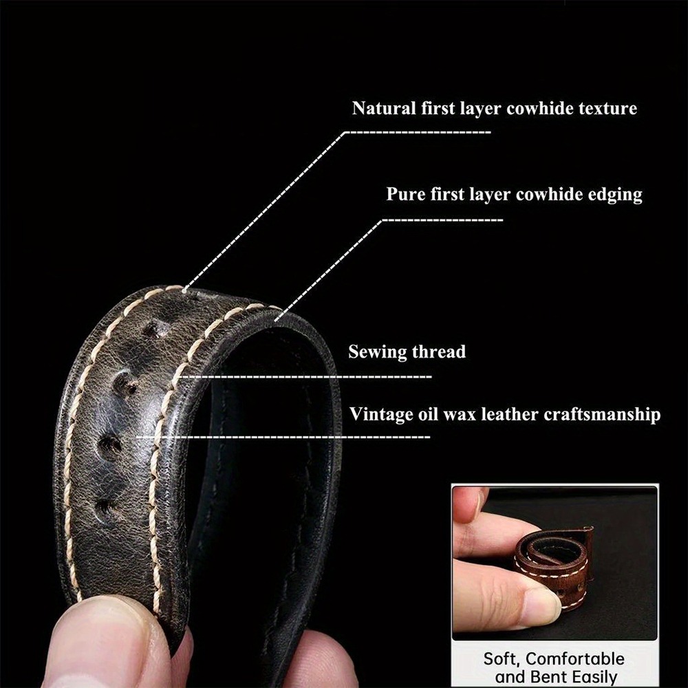 20mm 22mm Vintage Leather Stra - Smartwatch Vintage Watches For Women 评论和价格