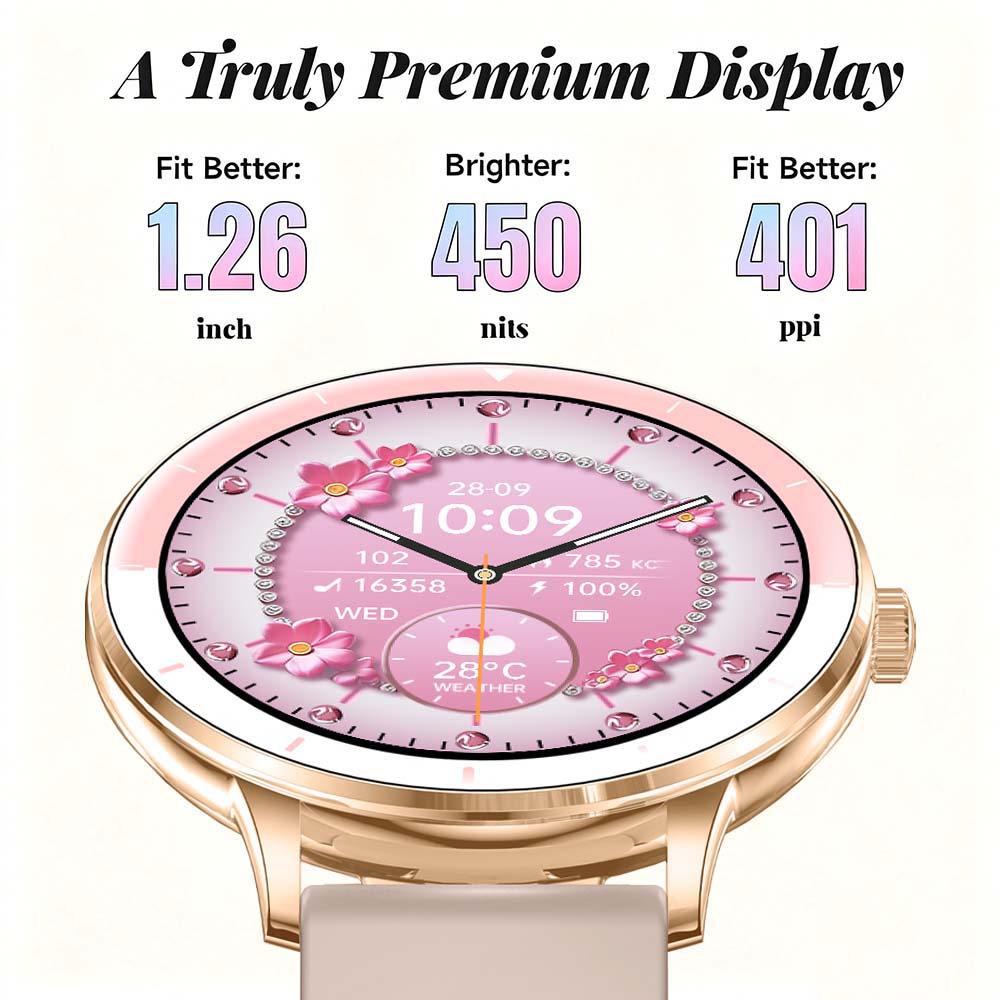 Women Smart Watch 1.26 Inch HD - Watches Ladies Smartwatch 评论和价格