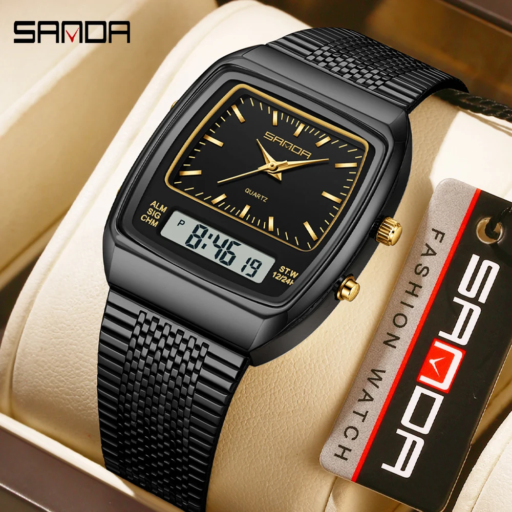 SANDA Watches Men Waterproof A - Timex Watches Smartwatch 评论和价格